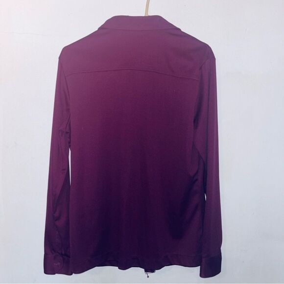 New Collard Purple Long Sleeve Button Down Shirt Womens Small - Picture 3 of 4